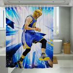 stephen curry like spartan golden state warriors shower curtains 0