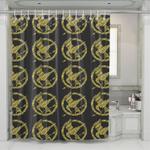 stitching the mockingjay gold shower curtains 0