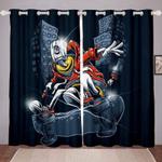 streetstyle stakeboard graffiti window curtain gift to son skateboarding blackout window curtains 100 polyester 41 7 107 9 0