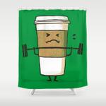 strong coffee shower curtain 0