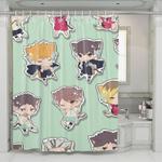 style chibi of haikyuu player shower curtains 0