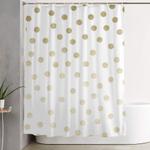 stylish gold polka dots shower curtain 0