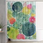 succulent circles shower curtain 0