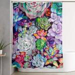 succulent garden shower curtain 0