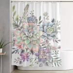 succulent watercolor 8 shower curtain 0