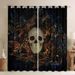 sugar skull christmas blackout curtains horror skull window curtains home decor family gift blackout window curtains 100 polyester 41 7 107 9 0