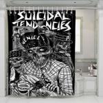 suicidal tendencies skull shower curtains 0