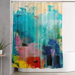 summer at the ocean shower curtain 0