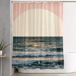 summer sunset shower curtain 0
