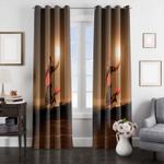 sun down basketball window curtain 0