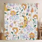 sun moon mushroom skull blackout curtains window decoration mushroom lovers gift idea blackout window curtains 100 polyester 41 7 107 9 0