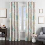 sunflower and leaf stroke pastel window curtain 0