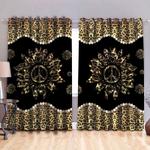 sunflower hippie peace blackout curtains sunflower leopard pattern windows curtains sunflower lovers blackout window curtains 100 polyester 417 1079 0