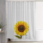 sunflower still life shower curtain 0