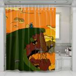 sunset finn and jack adventure time shower curtains 0