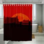 sunset from video game rockstar shower curtains 0