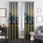 sunset with the car racing window curtain 0