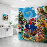 super mario broswaterproof shower curtain sets polyester bath room decor curtain 0