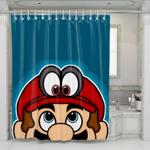 super mario close up shower curtains 0