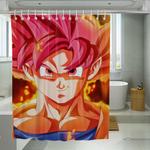 super saiyan god goku shower curtains 0