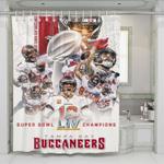 superbowl tampa bay buccaneers shower curtains 0