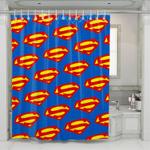 superman logo superhero cartoon shower curtains 0