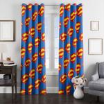 superman logo superhero cartoon window curtain 0