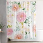 sweet pink blooms floral 02 shower curtain 0