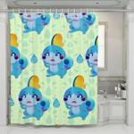 sword and shield sad pokemon shower curtains 0
