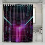 synthwave car cyberpunk shower curtains 0