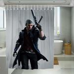 take a gun nero character game shower curtains 0
