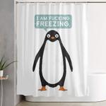 talking penguin shower curtain 0