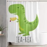 tea rex shower curtain 0