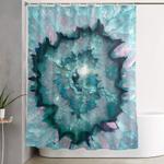 teal agate shower curtain 0