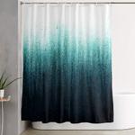 teal ombr shower curtain 0