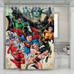 team justice league shower curtains 0