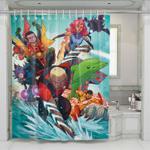teen titans cartoon sea shower curtains 0