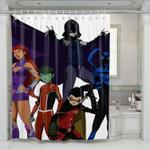 teen titans characters shower curtains 0