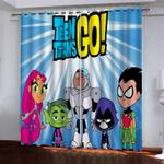teen titans go pattern curtains blackout window drapes 0