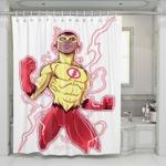 teen titans the flash shower curtains 0