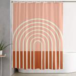 terracota pastel shower curtain 0
