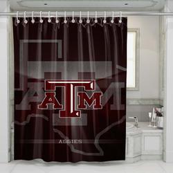 Texas A&M Shower Curtain Set Bathroom Set For Bathroom Decor Best Gift For Friends