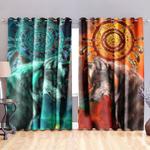 the abstract wild wolf native style blackout curtain house gift wolf lover blackout window curtains 100 polyester 417 1079 0