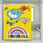 the amazing world of gumball yellow character shower curtains 0