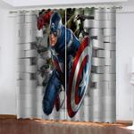 the captain america curtains cosplay blackout window drapes decoration 0