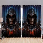 the dark vibe skull death with chains black curtain skull lovers blackout window curtains 100 polyester 417 1079 1 0
