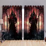 the death from hell collection of death skull black curtain halloween decor gift blackout window curtains 100 polyester 417 1079 0