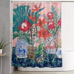the domesticated jungle floral still life shower curtain 0