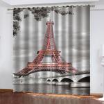 the eiffel tower curtains cosplay blackout window drapes room decoration 0