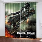 the mandalorian yoda curtains pattern blackout window drapes 0